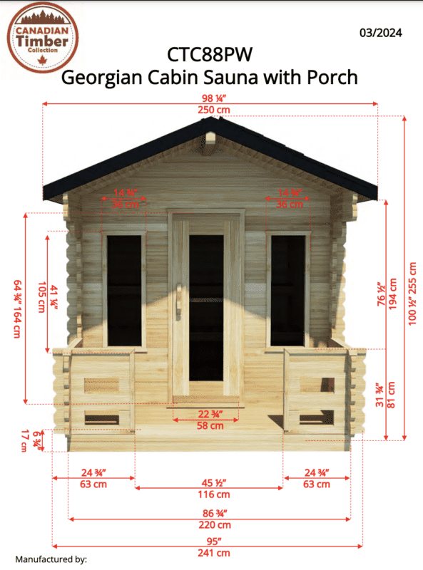Georgian With Porch Dimensions From Front